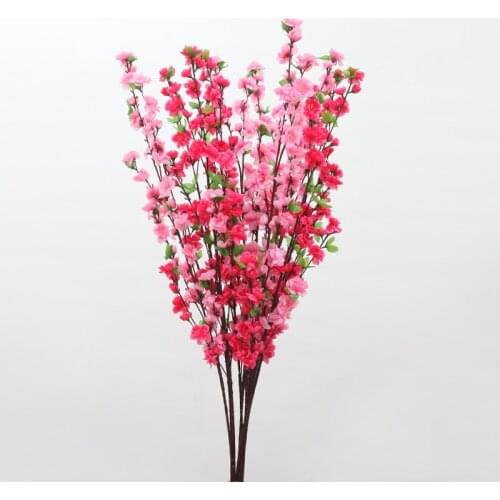 Fake Flower Peach Blossom Plum Blossom Rose Branch Wedding Silk Flower Home Spring Holiday Flower Decoration 65CM Plant