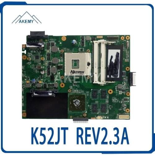 K52JT motherboard For Asus K52JU K52J A52J K52JR K52 K52JE X52J Laptop motherboard mainboard REV2.3A HD6370 1GB