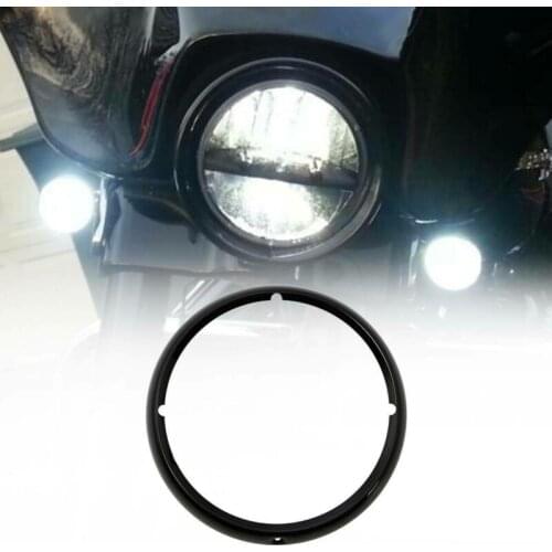 Motorcycle 7" Headlight Trim Ring For Harley Touring Road King Street Tri Glide Electra Street Glide