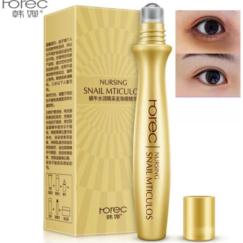 Rorec collagen eye bags Snail Eye Serum Eye Patches Remove Dark Circle Anti-Aging Wrinkle Essence Moisturize Hydrating Serum