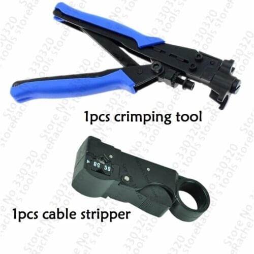 Compression Crimping pliers F type CRIMPING TOOLS For Crimping 75-5-7 RG6 RG11 cable with coaxial wire stripper