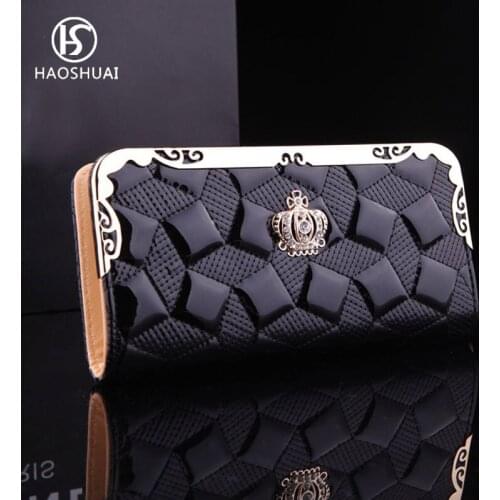 Leather Women Clutch Wallet Long Card Holder Purse Phone Handbag Leather Wallet Coin Bags Money Women