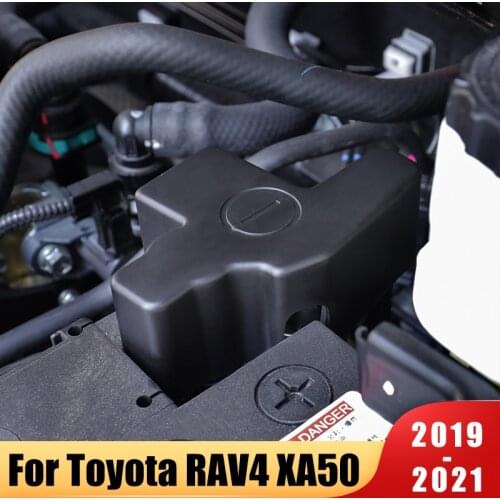 Car Cover Cap Battery Protection Cover ABS Battery Negative Protective For Toyota RAV4 RAV 4 2019 2020 2021 XA50 Accessories