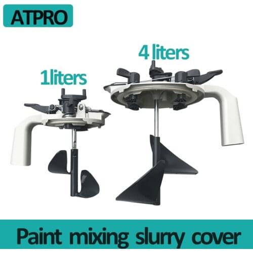 ATPRO Mixing Paint Slurry Cover Car Paint 1L 4L Color Mixing Lid Mixer Cover Mixing Handle Mixing Lids For Automotive Paint Lid