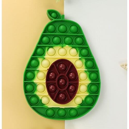 Lovely Avocado Push Bubble Sensory Fidget Toys Kids Stress Relief Squishy Autisim Special Game Antistress Fidget Toy for Adult