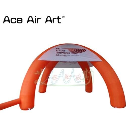 6m diameter 4 legs orange inflatable spider tent shelter igloo event station new commercial dome tent for advertising