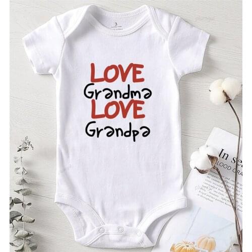 Baby Girls Clothes Winter Infant Boys Outfits Bodysuit for Newborns Printing Love Grandpa Grandma Toddler Autumn Jumpsuits