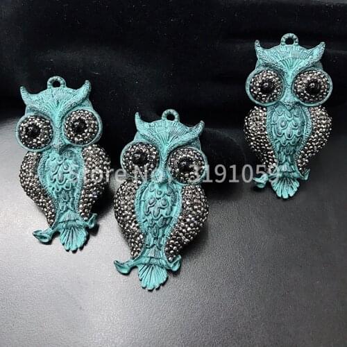 Europe and the United States of Rhine Stone Pendant pendant Maotou exaggerated animal retro minimalist temperament Pendant