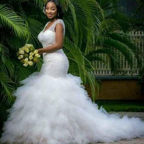Popodion Mermaid Silhouette Wedding Dresses