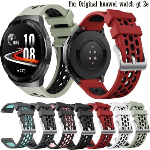 Sport Silicone Watch Strap For Huawei Watch GT 2e Original SmartWatch Band Replacement GT2e WristBand 22mm Bracelet Belt