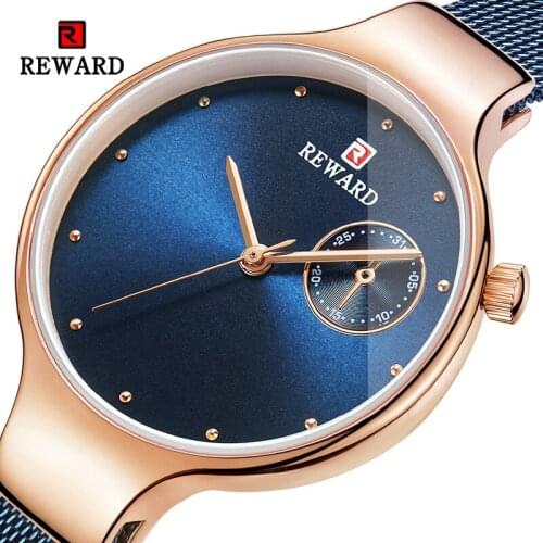 Reward Watch Women Quartz Watches Ladies Top Brand Chic Luxury Female Stainless steel Mesh Wrist Watch Girl Clock Relogio Femin
