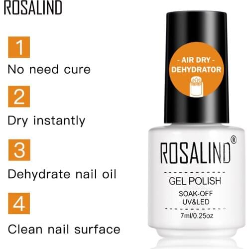 ROSALIND Matt Top Primer Base Of Nail Gel Polish Semi Permanent Nail Art Manicure Set Gel Reinforce Rubber No Wipe Lacquer