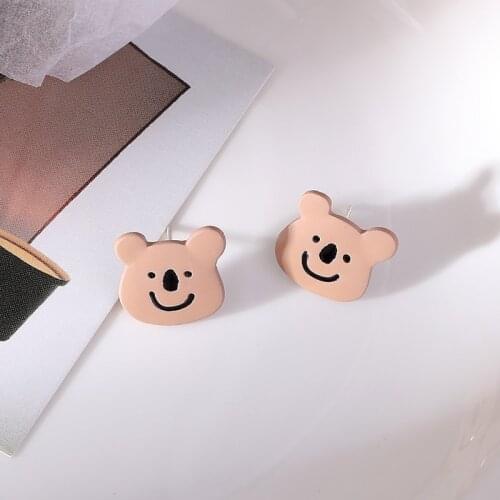Cartoon Bear Earrings No Hole Ear Clips Lovely Bear Cub Clip Earring Without Piercing Minimalist Earrings Jewelry CED294