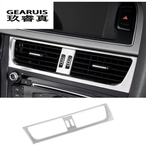 Car styling Car Interior Front air conditioner outlet Decorative Frame Cover Sticker Trim for Audi a4 b8 a5 auto Accessories