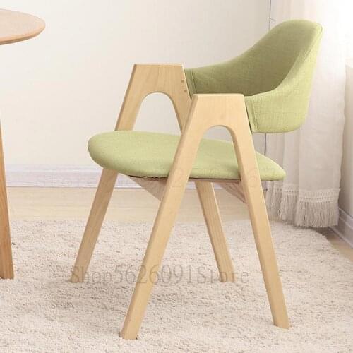 Real Wood Chair Nordic Negotiate A Chair Coffee Bedroom Contracted Household Conference Desk Chair Armrest Can Unpick And Wash