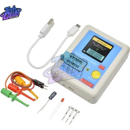 TC-T7-H High Precision Transistor Tester Diode Triode Capacitance ESR MOS/PNP/NPN LCR MOSFET TFT LCD Screen Tester Multimeter