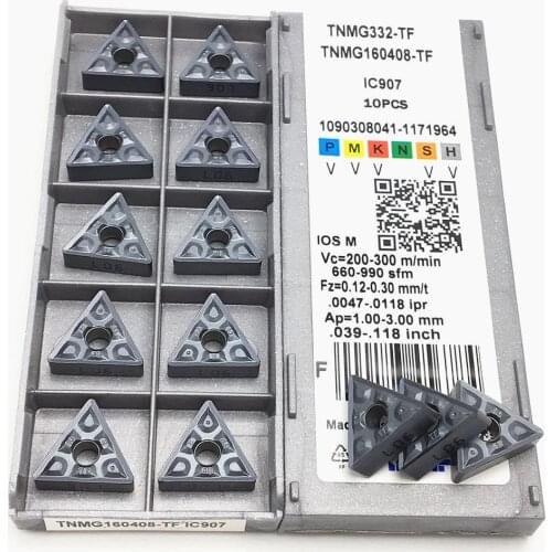 TNMG160408 TF IC908 TNMG160408 TF IC907 turning inserts carbide inserts CNC external turning tools for stainless steel parts