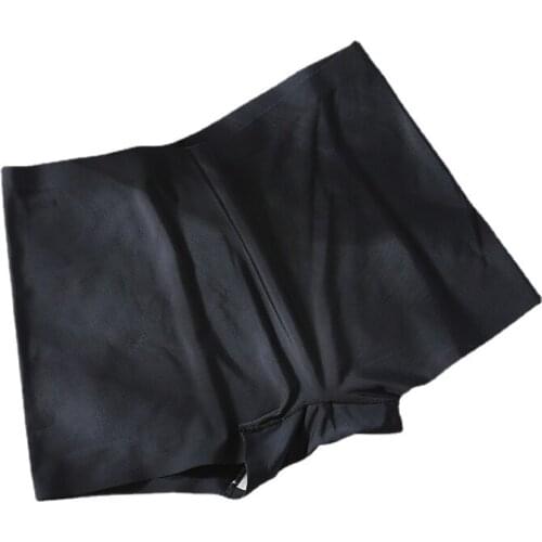 Comfortable ice silk traceless one-piece midwaist sexy boxer pants for ladies