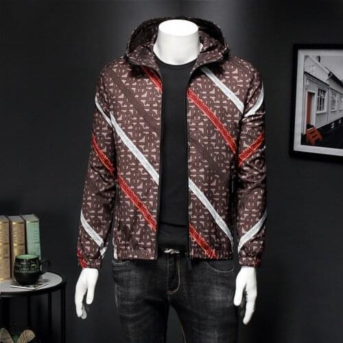 Vintage Black Hooded Slim Fit Jacquard Jacket Coat Men High Quality 5xl Chaqueta Hombre Casual Bomber Outfit