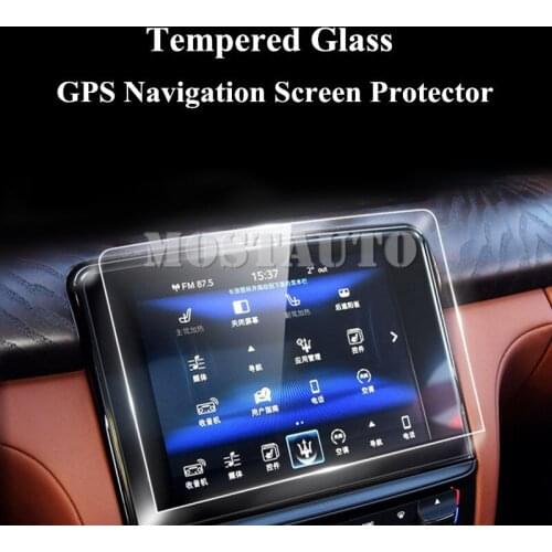 For Maserati Quattroporte Tempered Glass GPS Navigation Screen Protector 2017-2019 1pcs Car Accessories Interior Car Decor