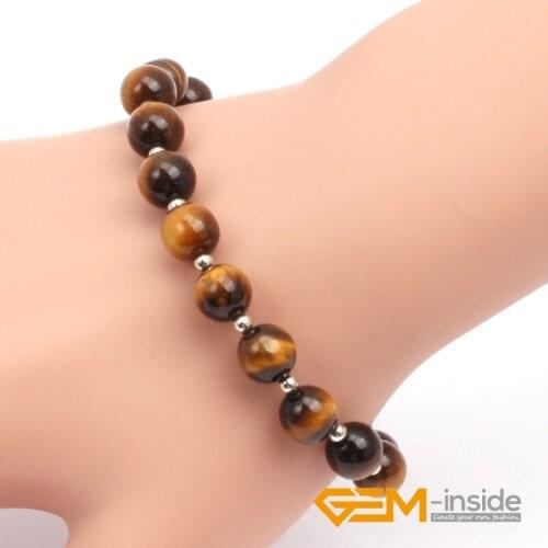 6mm 8mm yellow tiger eye beads bracelet natural stone bracelet Guardian stone for Capricorn bracelet for man free shipping