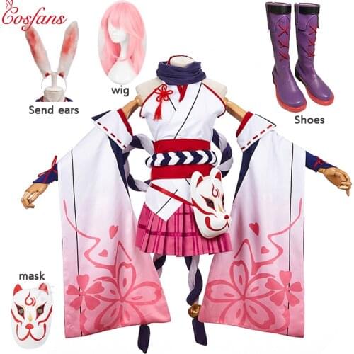 Anime Honkai Impact 3 Yae Sakura Uniform Cosplay Costume For Women Honkai Impact 3 Cosplay Costume Halloween Christm and wig