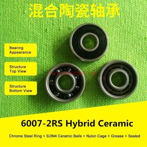 2021 Sale 6007 Hybrid Ceramic Bearing 35x62x14 Mm Abec-1 ( 1 Pc ) Bicycle Bottom Brackets & Spares 6007rs Si3n4 Ball Bearings