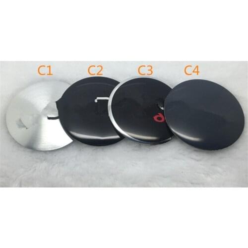 4pieces 56mm metal quality car decal stickers with 4-circle logo or RS S words for Germany car Audi series DIY decoration