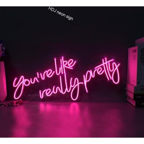 Customized Flex Led Pink Light 12V Best Set Acrylic Neon Sign Home Room Decoration Ins Party Wedding
