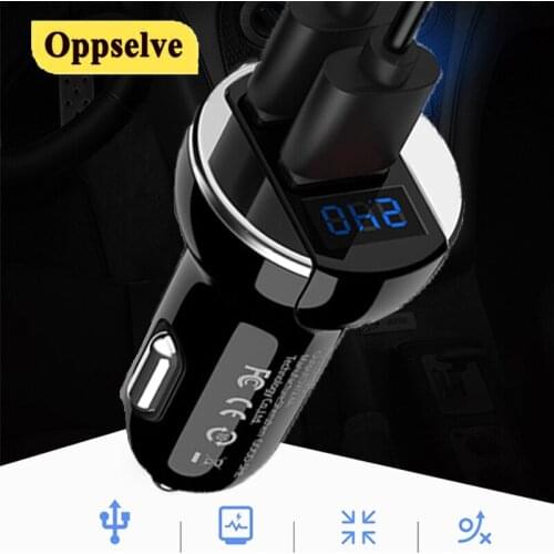 LED Display Dual USB Smart Car Charger QC Fast Charging Adapter For iPhone 12 11 AirPods Xiaomi Huawei Samsung Oneplus LG Tablet
