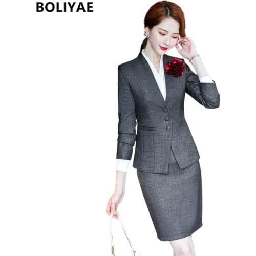 BOLIYAE Women's Suits With A Skirt