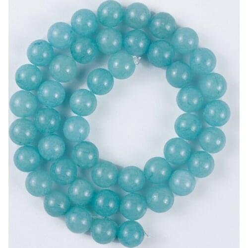 Natural Stone Beads B-Color Ice Sapphire Agate Round Loose Beads for Making DIY Bracelet Earrings Accessories 4/6/8/10/12/mm