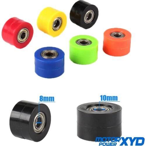 Motorcycle Drive Chain Roller 8mm 10mm Pulley Wheel Slider Wheel Guide For Street Bike Enduro Motorcycle Motocross CRF CR