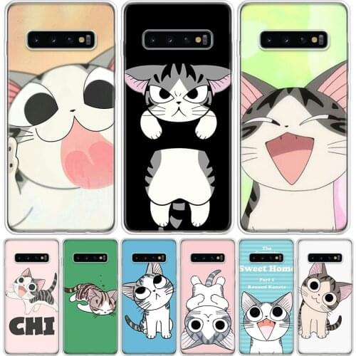 Chis Sweet Home Cat Anime Phone Case For Samsung Galaxy S10 S21 S20 FE Ultra Note 10 9 8 S9 S8 S7 Plus Lite Pro + J4 J6 Coque C