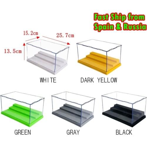 Blocks 3 Steps Display Case Box Dustproof ShowCase for Figures Building Blocks Toys for Children Assemble Case Toy Block