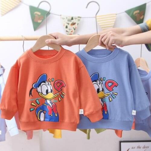 Disney Childrens Clothing Autumn Clothing Spring and Autumn Clothing 2021 New Boys and Girls Loose Tops Children Baby Clothes