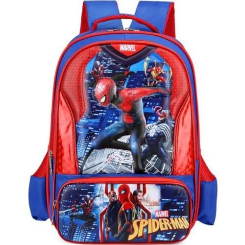 Disney Brand Children Cartoon Schoolbag Waterproof Backpack Superhero Spiderman Superman Boys Lovely Backpack For Primary Kids