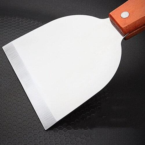 Home Spatula Kitchen Stainless Steel Metal Turner Flat Burger Pancake Grill Flipper Baking