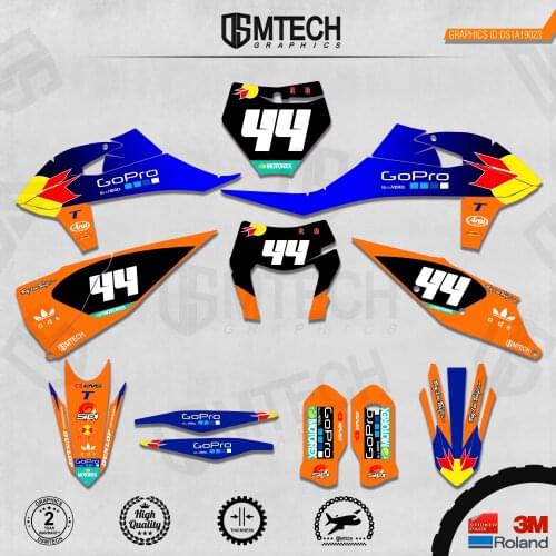 DSMTECH Customized Team Graphics Backgrounds Decals 3M Custom Stickers For 2019-2020 SXF 2020-2021EXC 023