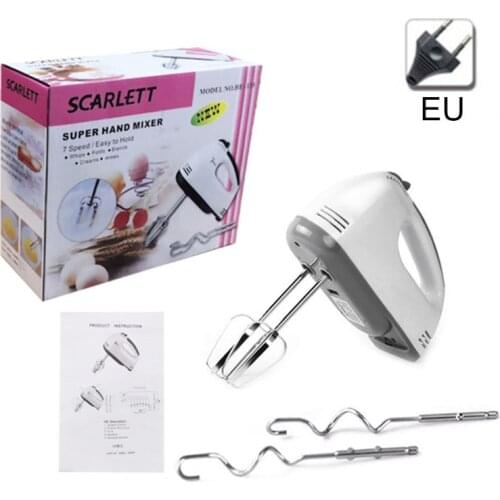 US/EU/UK Plug Electric Food Mixer 7 Speeds Adjustable Hand-held Egg Beater Whisk 517C