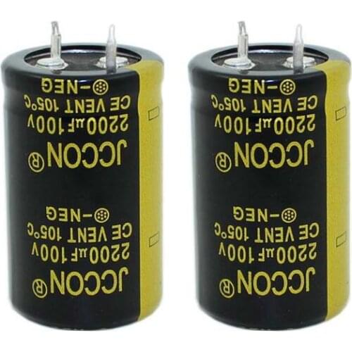 JCCON Horn Aluminum Electrolytic Capacitor 100v2200uf Volume 25x40 Inverter Power