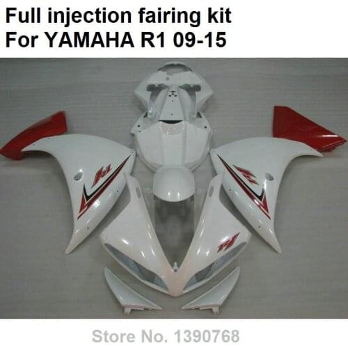 Fairing kit for Yamaha injection fairings YZF R1 09 10 11 12 13 14 15 white red fairing kit YZFR1 2009-2014 2015 BD79