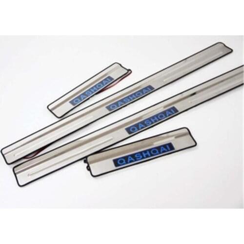 For Nissan QASHQAI 2008 to 2012 J10 2014 to 2016 J11 LED Welcome Pedal Scuff Plate Door Sill Cover car styling auto accessories