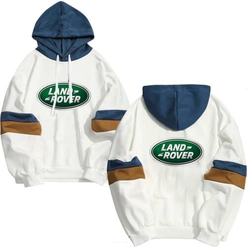 New Trend Land Rover Car Logo Sweatshirt Colour Stitching Hoodie Oversized Hoodies High Street Fashion College Style Male Hoody