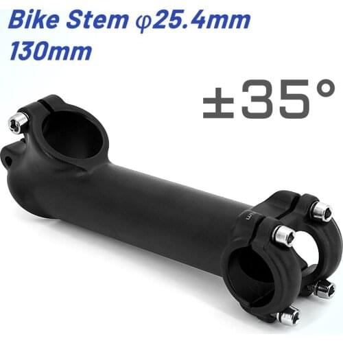 MTB Stem Riser 35 Degrees Fork 25.4mm Mountain Bike Road Bicycle Stem Handlebar Stem 130mm Bike Matte Stem Bicycle Parts