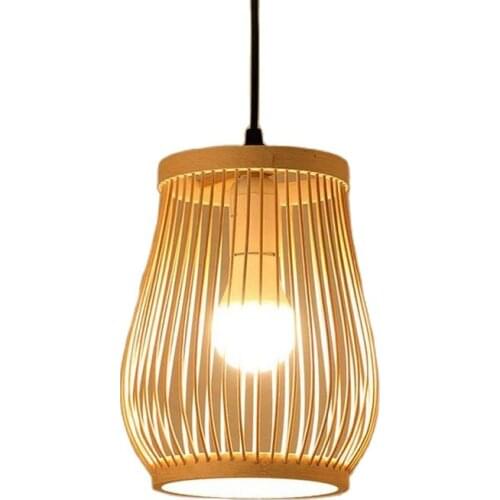 Natural Bamboo Hanging Light Chinese Style Rattan Woven Ceiling Lamp For Home New Chinese Style Bamboo Weaving Chandelier