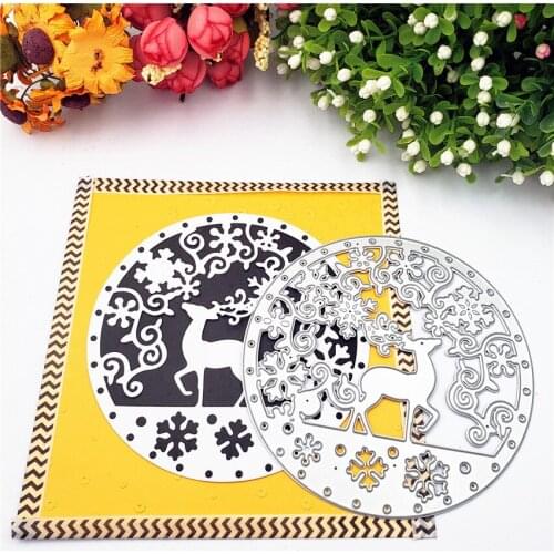 Cutting dies Snowflake Deer crafts paper die-cutting /DIY embossing, Easter and New Year