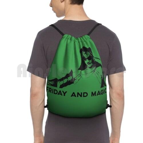 Friday And Magic ? ( Fnm ? ) Backpack Drawstring Bags Gym Bag Waterproof Tasigur Tasigur The Golden Fang Mtgo Games