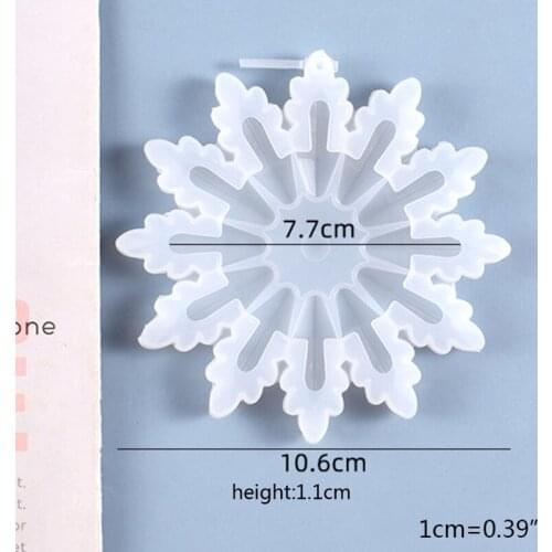 Christmas Ornaments Snowflake Pendant Casting Silicone Mould DIY Crafts Jewelry Making Tools Crystal Epoxy Resin Mold 97QE