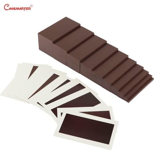 Mathematics Toys and Games Brown Stairs Children Matte Educational Toy Montessori Blocks Numbers Exercise Math Toy Kids SE006-3
